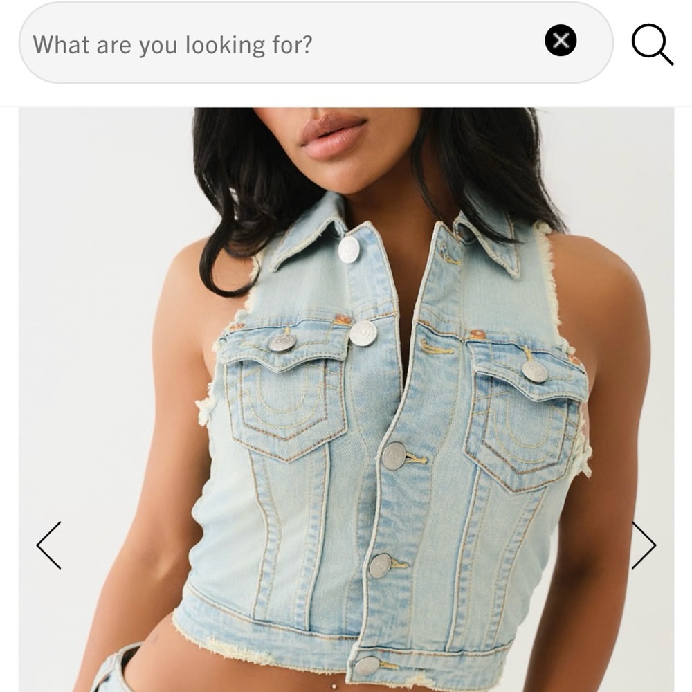 True Religion La Jolla Denim Vest